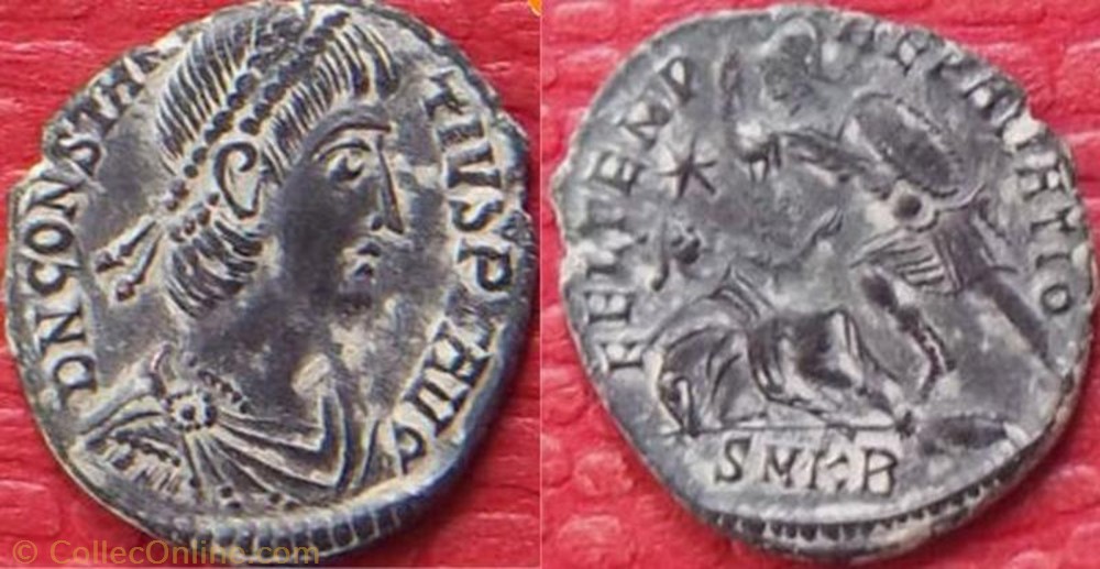 Ae3 Constance II monnaie antique av jc ap romaine ae3 constance ii