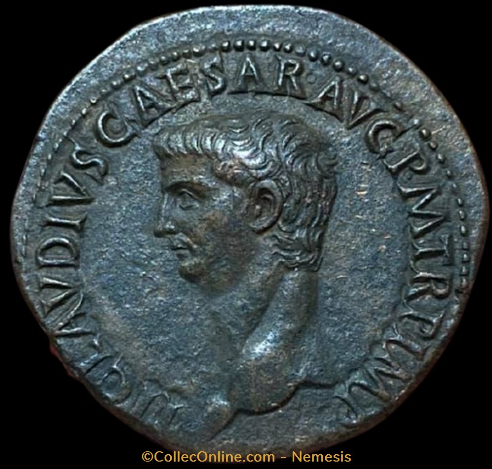 CLAUDE As 2 coins ancient to roman republic imperial claude as