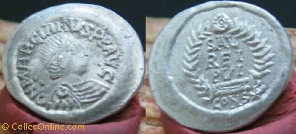 Silique Marcien FAUX MODERNE coin ancient b to roman republicain imperial silique marcien faux moderne