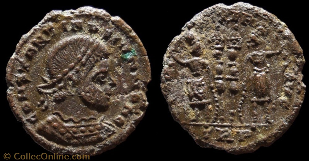 Ae3 Constantin II monnaie antique av jc ap romaine ae3 constantin ii
