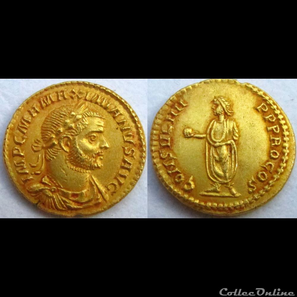 Maximien Hercule - Aureus - CONSVL IIII monnaie antique romaine maximien hercule aureus consvl iiii