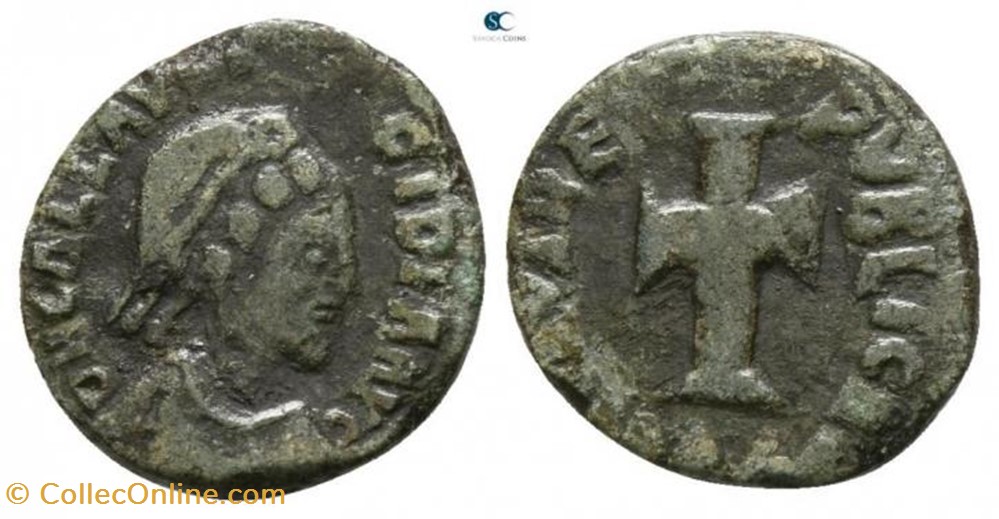 coin ancient b to roman republicain imperial ae4 placidie faux moderne