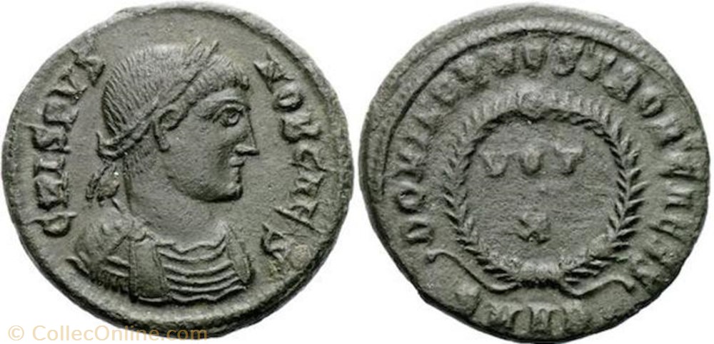 monnaie antique av jc ap romaine ae3 crispus