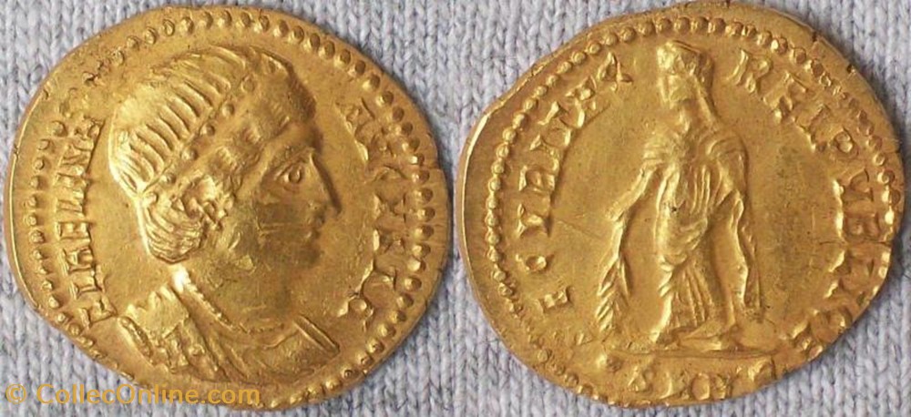Solidus Hélène FAUX MODERNE coin ancient b c to roman republicain imperial solidus helene faux moderne