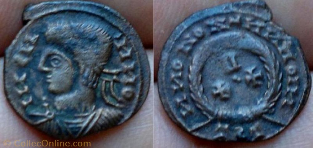 monnaie antique av jc ap romaine ae3 crispus imitation