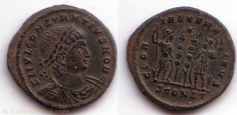 Ae3 Constance II monnaie antique av jc ap romaine ae3 constance ii