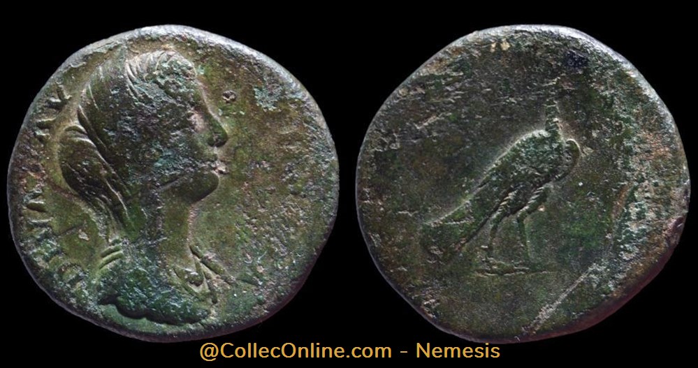 FAUSTINE JEUNE Sesterce (Inedit) monnaie antique av jc ap romaine republicaine imperiale faustine jeune sesterce inedit
