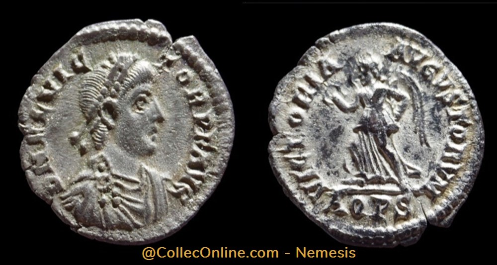 monnaies antiquite jc ap romaines republicaines imperiales silique flavius victor