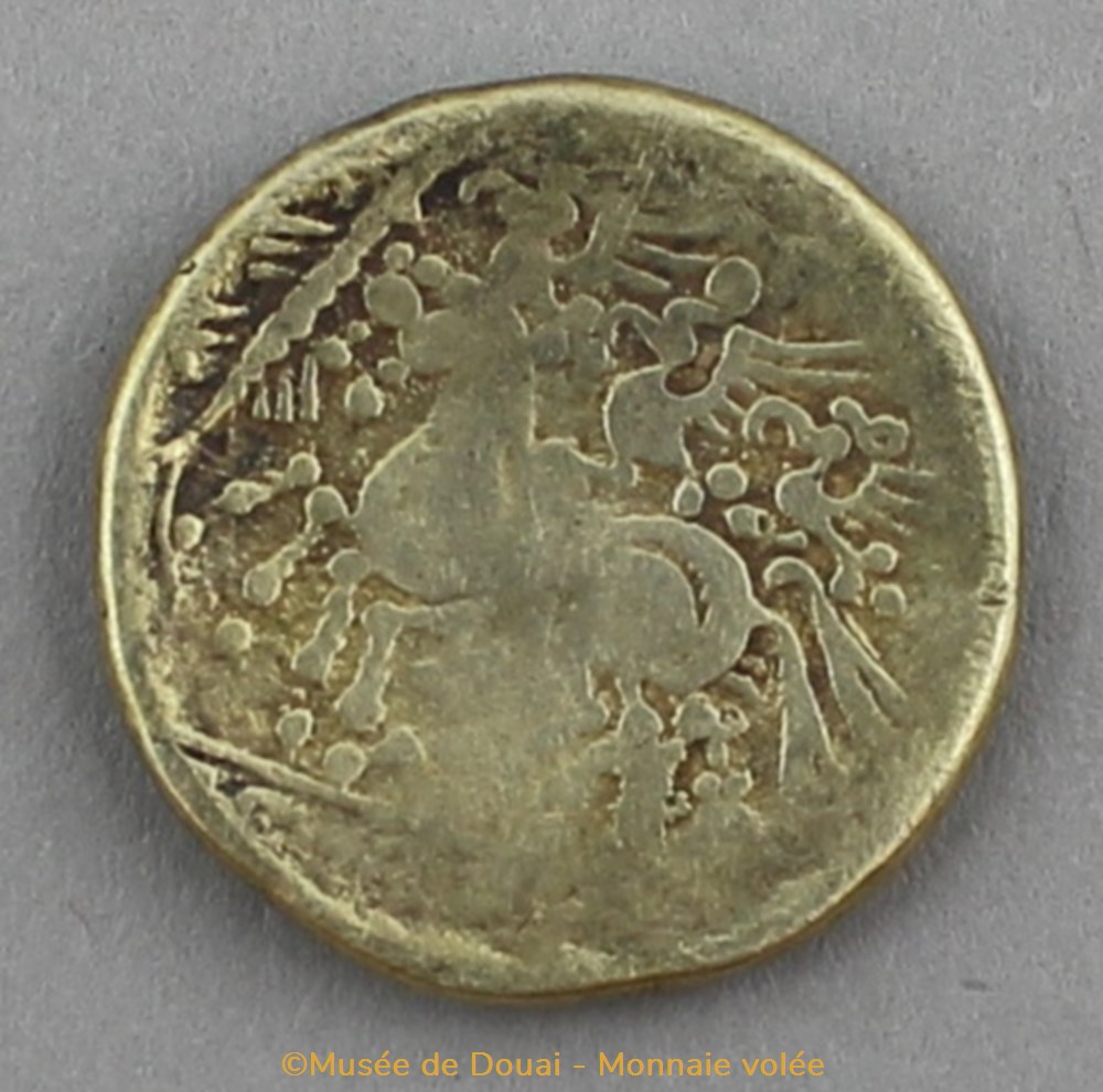 Hemistatère au quadrige et aux oiseaux - Monnaie volée monnaies antiquite av jc ap gauloises hemistatere au quadrige et aux oiseaux monnaie volee