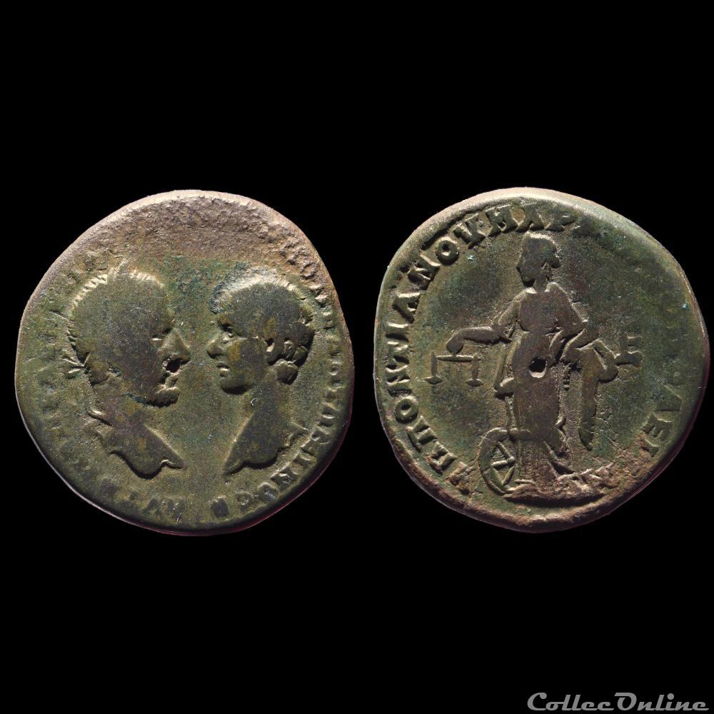 MACRIN et DIADUMÉNIEN Pentassaria monnaie antique romaine provinciale macrin et diadumenien pentassaria
