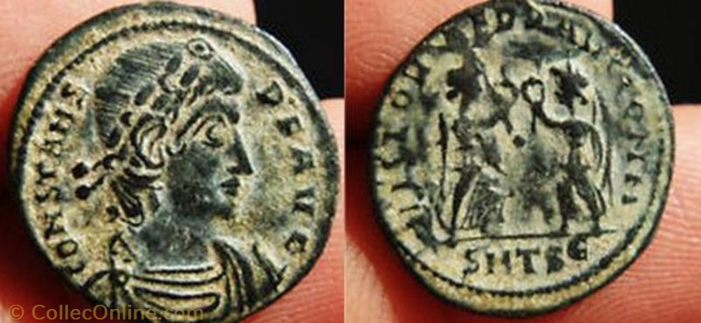 Ae4 Constans monnaie antique av jc ap romaine ae4 constans