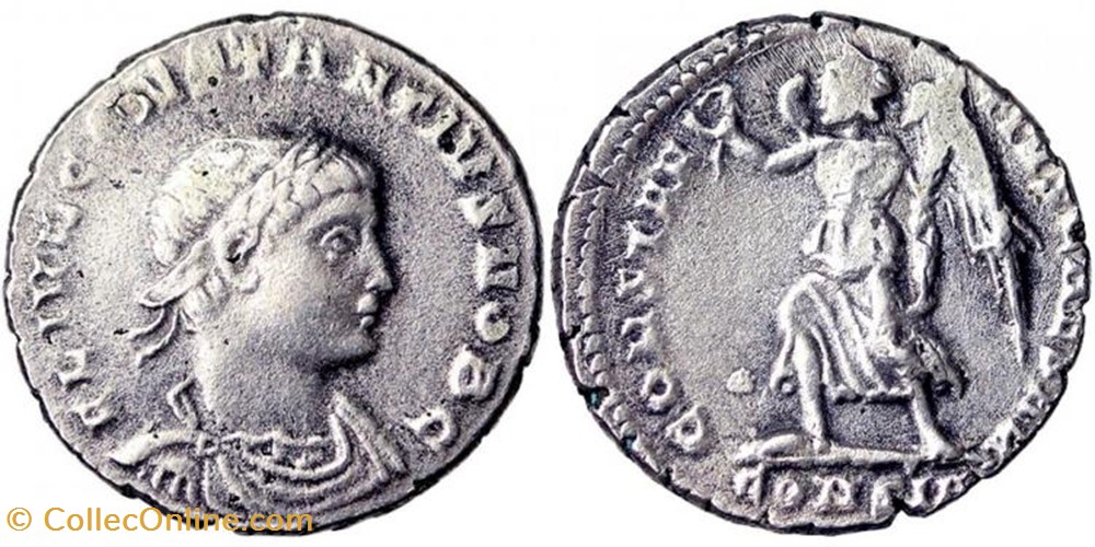 coin ancient b to roman republicain imperial silique constance ii faux moderne