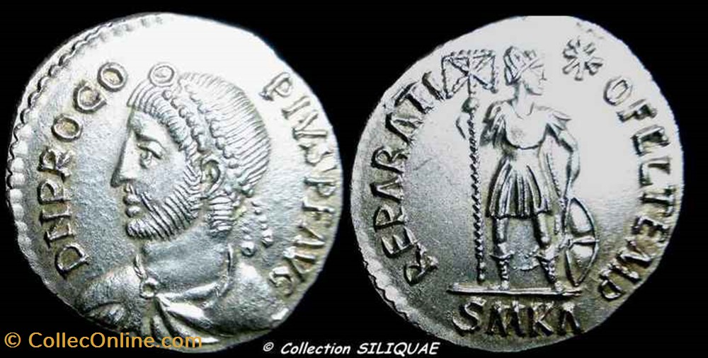coin ancient b to roman republicain imperial silique procope faux moderne