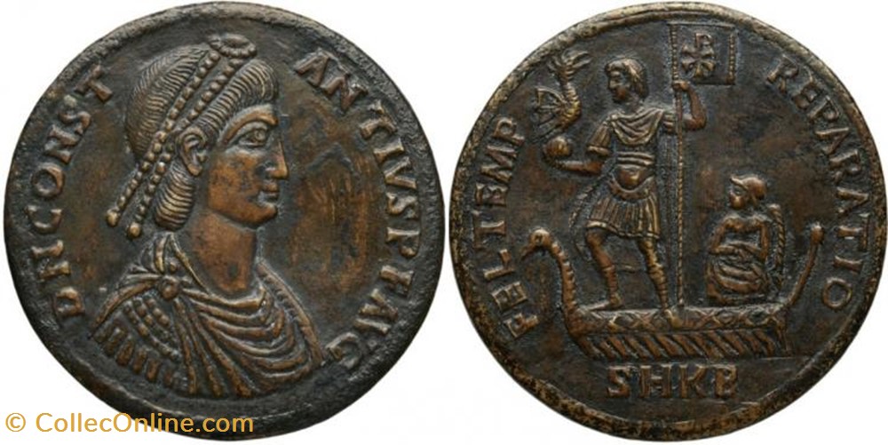 Médaillon bronze Constance II Faux moderne coin ancient to roman republicain imperial medaillon bronze constance ii faux moderne