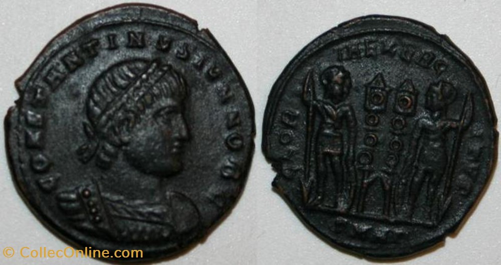 Ae3 Constantin II FAUX MODERNE coin ancient b to roman republicain imperial ae3 constantin ii faux moderne