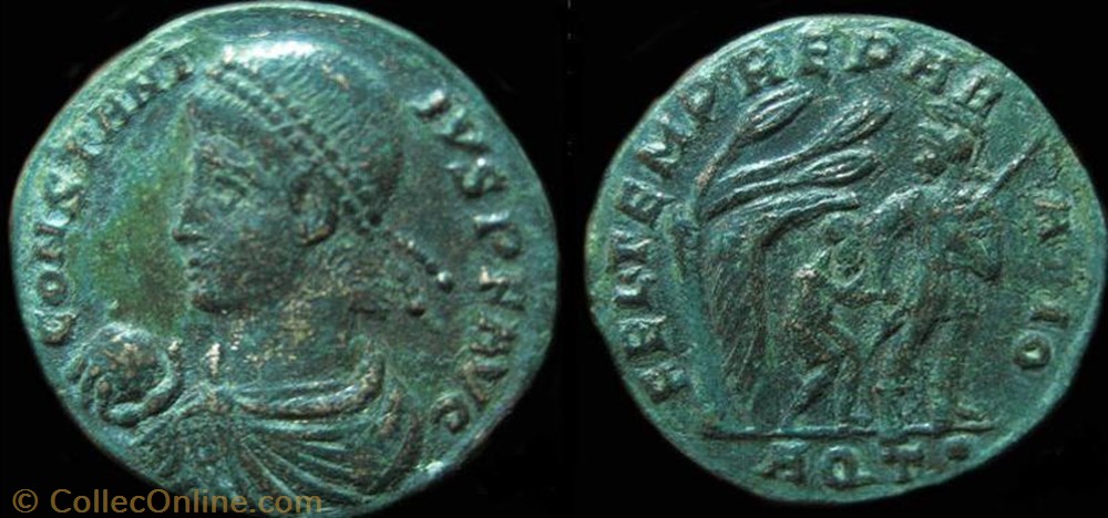 Ae2 Constance II monnaie antique av jc ap romaine ae2 constance ii