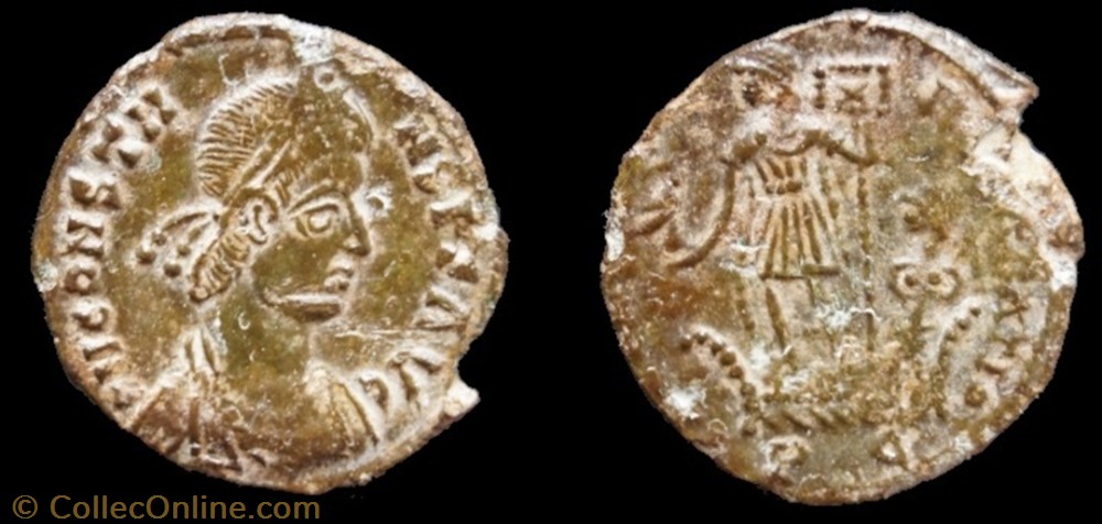 monnaie antique av jc ap romaine ae3 constans imitation