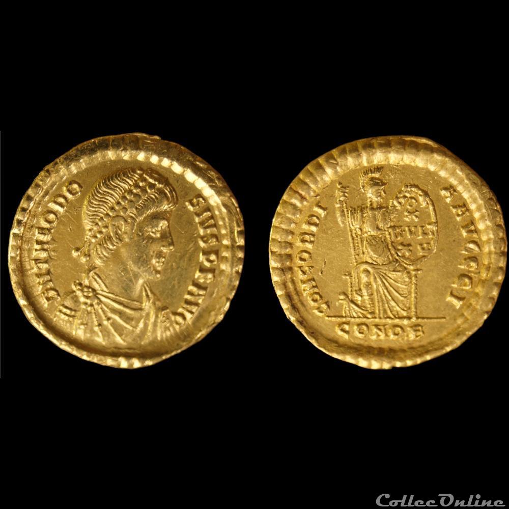 THEODOSE I Solidus monnaie antique av jc a ap romaine republicaine imperiale theodose i solidus