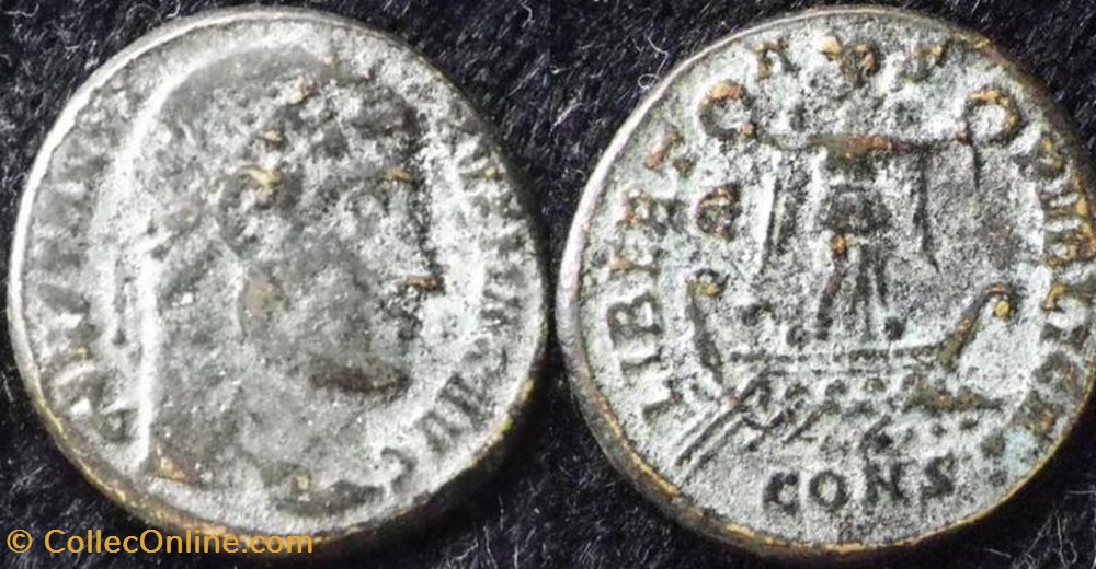 Ae3 Constantin Ier FAUX MODERNE coin ancient b to roman republicain imperial ae3 constantin ier faux moderne