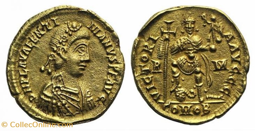 solidus Valentinien III Faux moderne coin ancient b c to roman republicain imperial solidus valentinien iii faux moderne