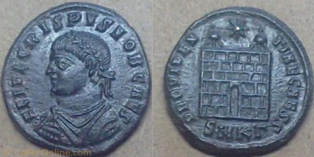 coin ancient b to roman ae3 crispus