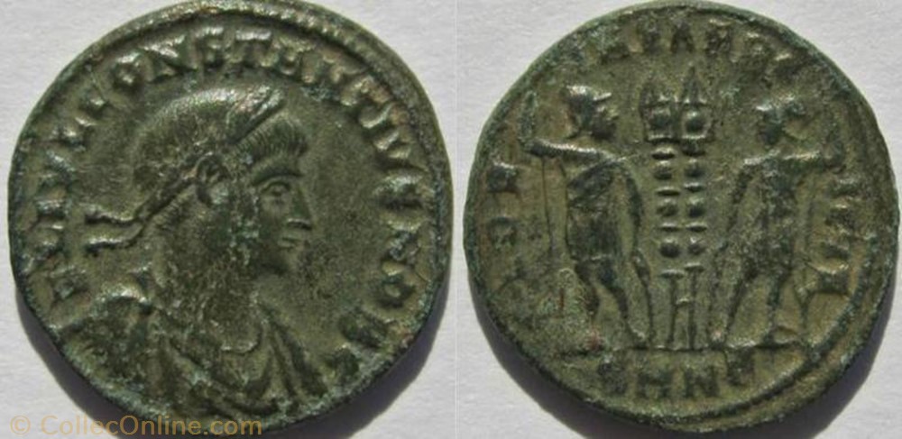 Ae3 Constance II monnaie antique av jc ap romaine ae3 constance ii