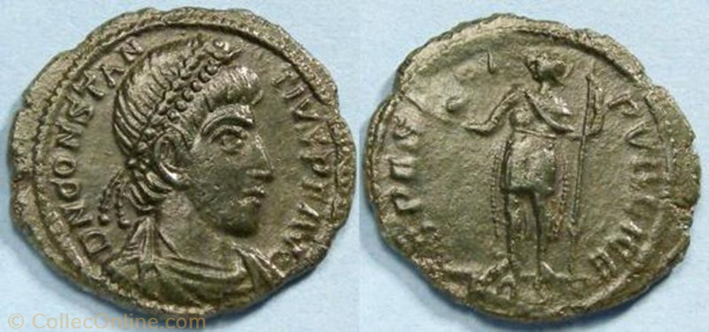 Ae4 Constance II monnaie antique av jc ap romaine ae4 constance ii