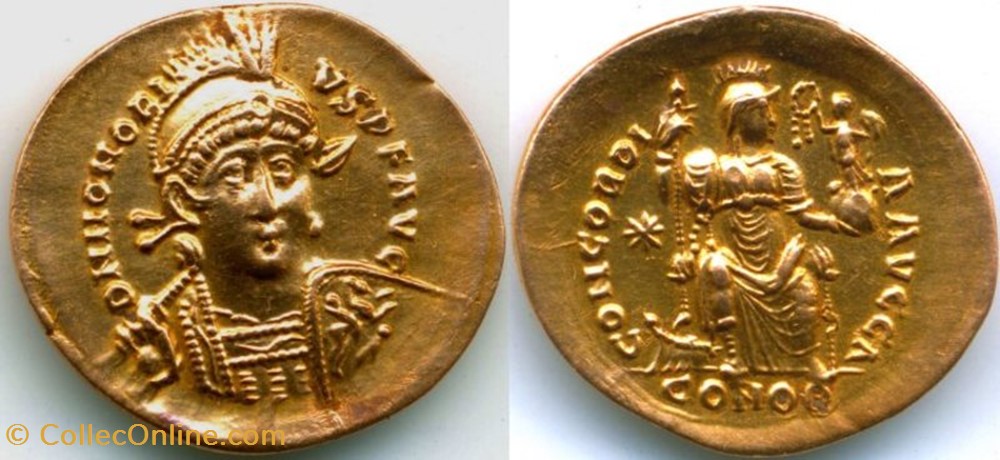 Solidus Theodose II FAUX MODERNE coin ancient b c to roman republicain imperial solidus theodose ii faux moderne