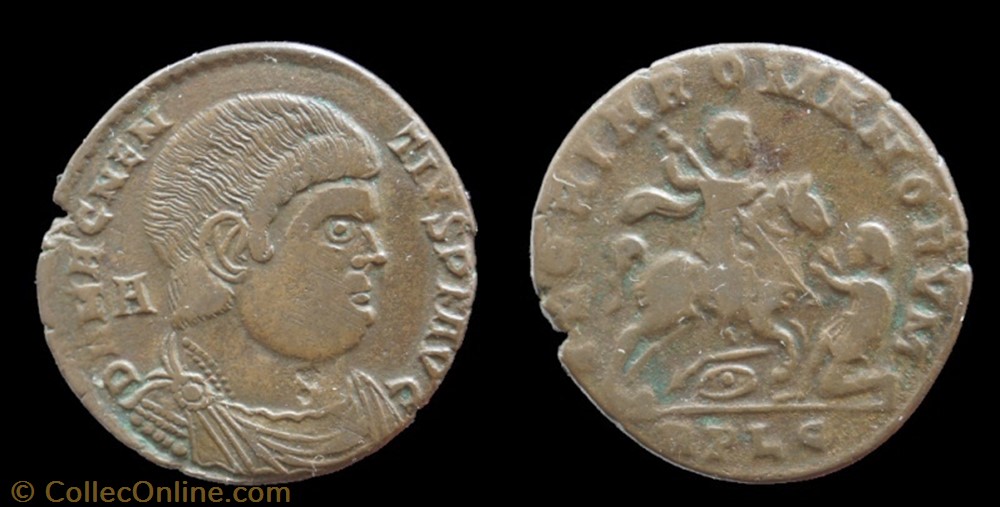 coin ancient b to roman maiorina magnence