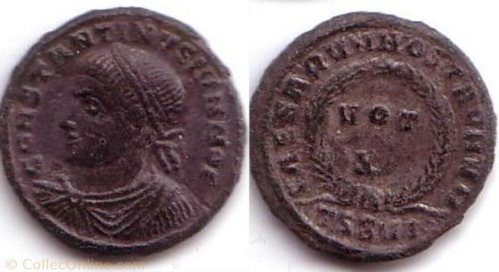 Ae3 Constantin II monnaie antique av jc ap romaine ae3 constantin ii