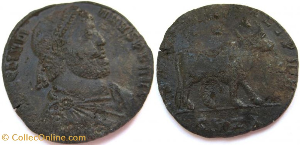 coin ancient c to roman republicain imperial double maiorina julien ii faux moderne