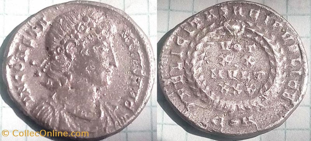 coin ancient b to roman republicain imperial silique constance ii faux moderne