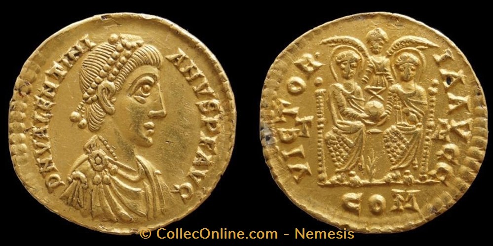 VALENTINIEN II Solidus coins ancient to roman republic imperial valentinien ii solidus