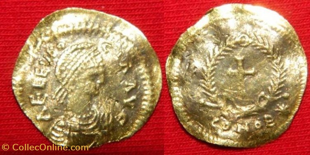 Tremissis Eudocie, faux moderne coin ancient b to roman republicain imperial tremissis eudocie faux moderne
