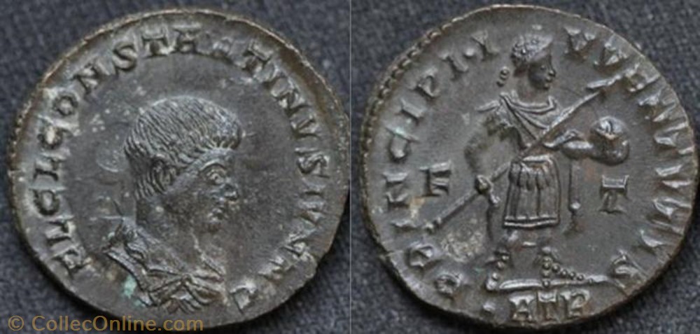 Ae3 Constantin II coin ancient b to roman ae3 constantin ii