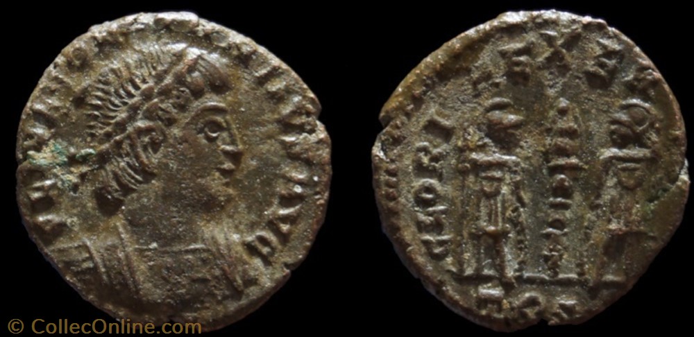 Ae3/4 Constance II monnaie antique av jc ap romaine ae3 4 constance ii