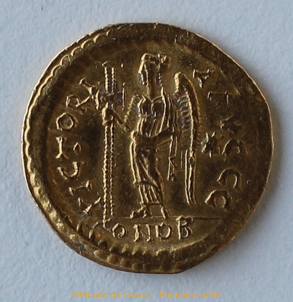 Solidus Basiliscus - Monnaie volée monnaies antiquite av jc ap romaines republicaines imperiales solidus basiliscus monnaie volee