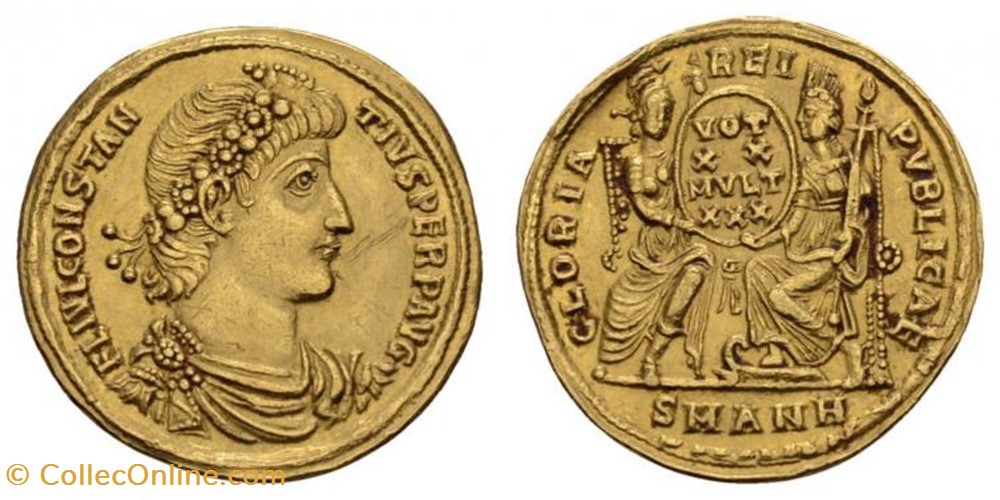 Solidus Constance II Faux moderne coin ancient b to roman republicain imperial solidus constance ii faux moderne