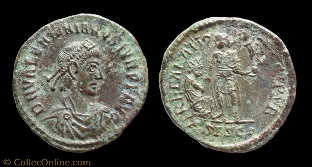 Ae2 Valentinien II coin ancient b c to roman ae2 valentinien ii