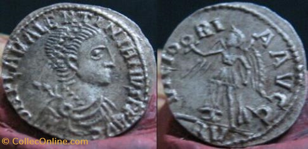 coin ancient b c to roman republicain imperial silique valentinien iii faux moderne