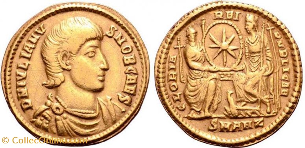 Solidus Julien II FAUX MODERNE coin ancient b c to roman republicain imperial solidus julien ii faux moderne
