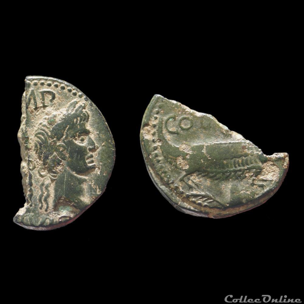 AUGUSTE ET AGRIPPA Demi Dupondius monnaie antique romaine auguste et agrippa demi dupondius