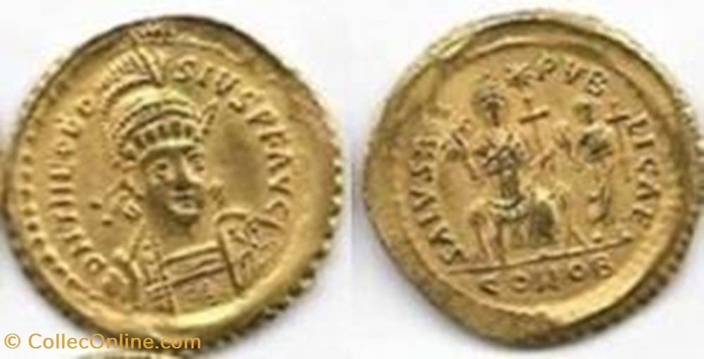 Solidus Théodose II Faux moderne coin ancient b c to roman republicain imperial solidus theodose ii faux moderne