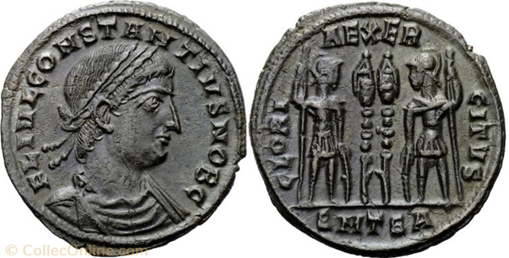 Ae3 Constance II monnaie antique av jc ap romaine ae3 constance ii