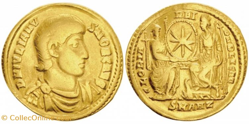 Solidus Julien II FAUX MODERNE coin ancient b c to roman republicain imperial solidus julien ii faux moderne