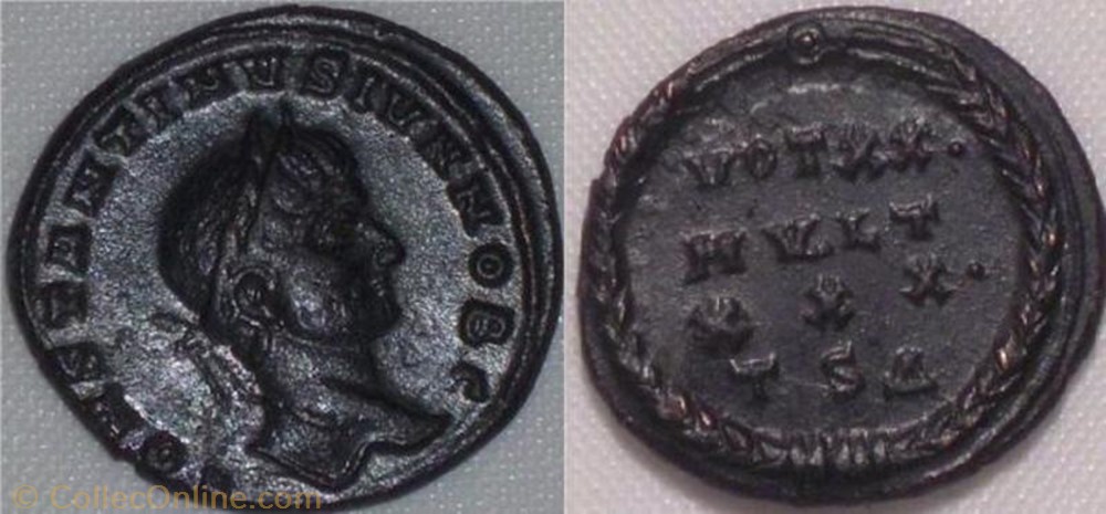 Ae3 Constantin II monnaie antique av jc ap romaine ae3 constantin ii