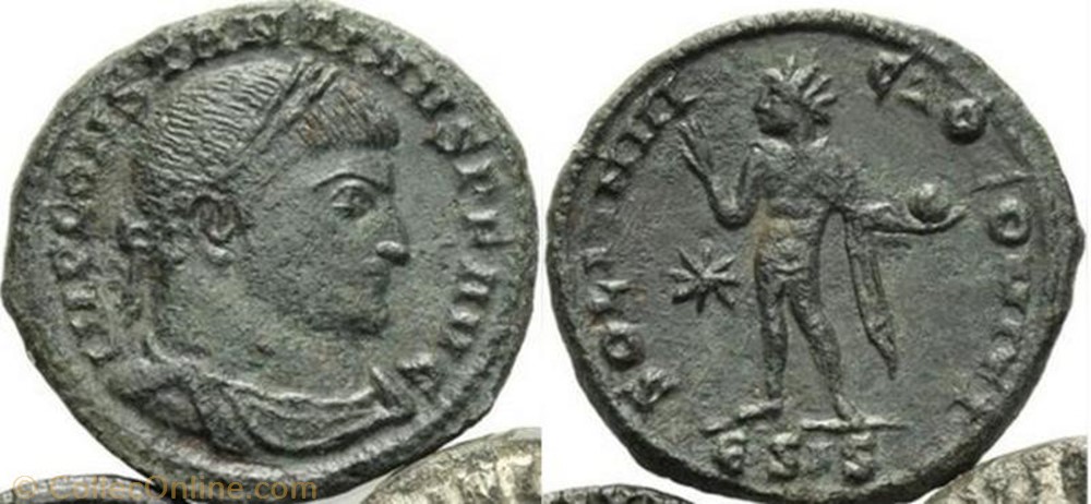 Follis réduit Constantin Ier monnaie antique av jc ap romaine follis reduit constantin ier