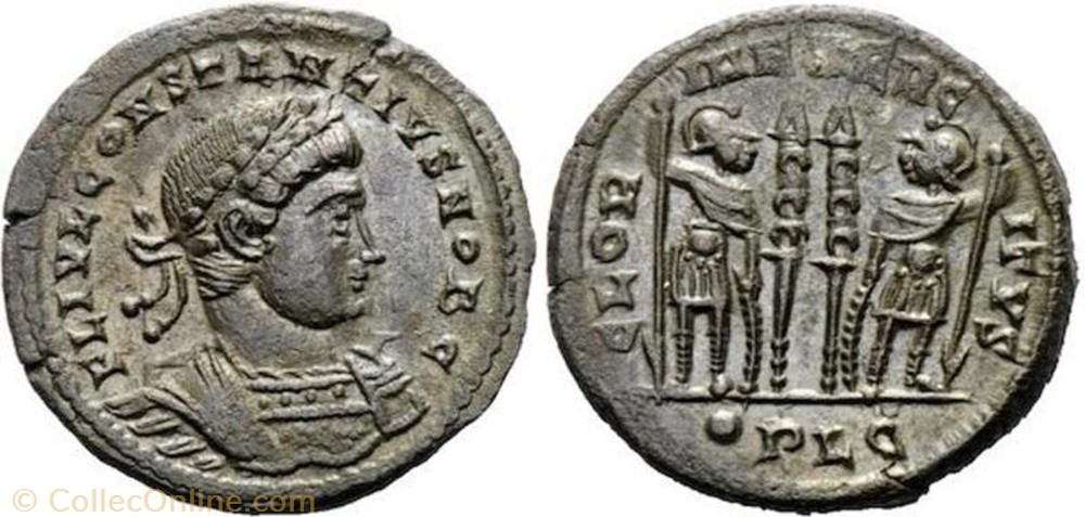 Ae3 Constance II monnaie antique av jc ap romaine ae3 constance ii