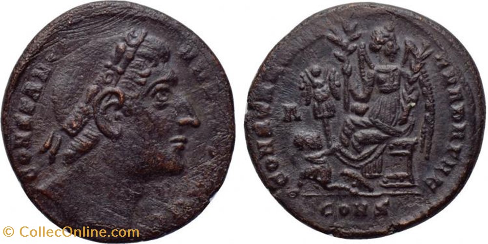 Ae3 Constantin Ier FAUX MODERNE coin ancient b to roman republicain imperial ae3 constantin ier faux moderne