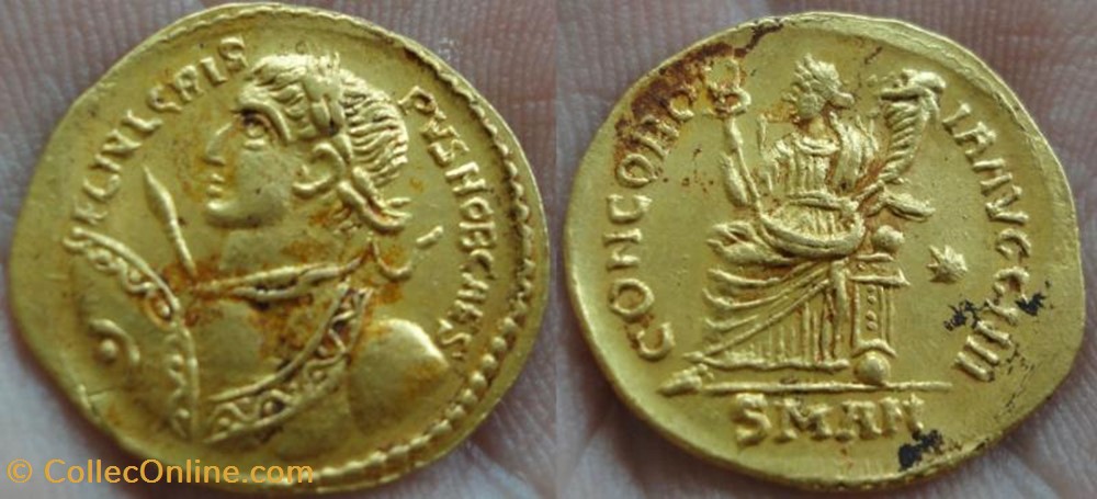 Solidus Crispus FAUX MODERNE coin ancient b to roman republicain imperial solidus crispus faux moderne